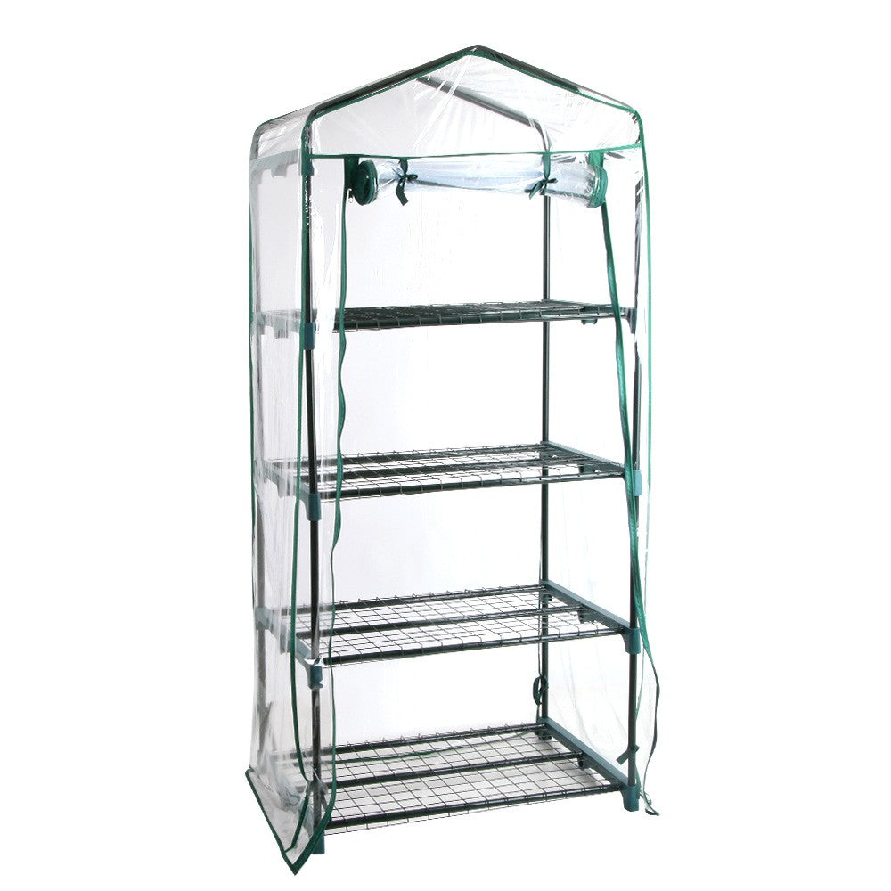 Green Fingers Greenhouse 4 Tiers Mini Green House Planter Box 0.7x0.5x1.6M